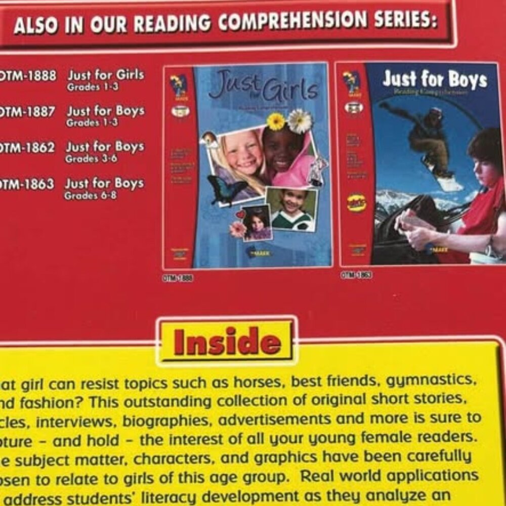 JUST GIRLS READING COMPREHENSION - Picture 2 of 7